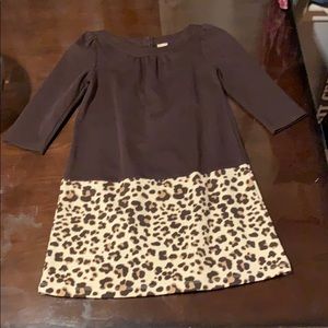 Brown cheetah print dress
